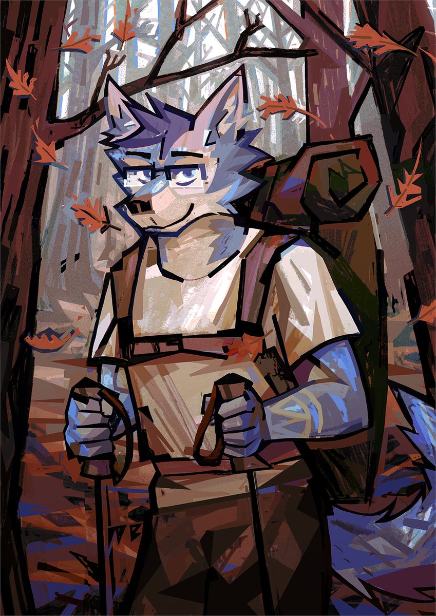 wolfeblock's tweet photo. Autumn Hike (Commission for UnOfficial) https://t.co/g7NUWEUXrn