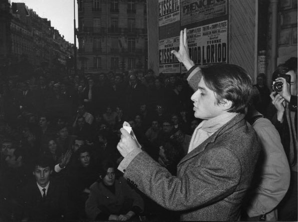 josezenin_'s tweet photo. jean-pierre léaud reading les enfants de la cinémathèque manifest, paris, 1968 https://t.co/no4sv5mU7d