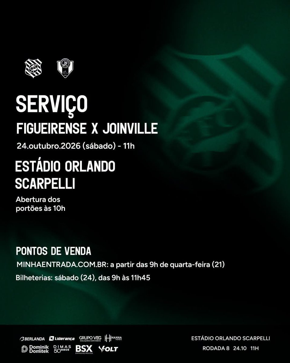 PolidoroJunior's tweet photo. Copa SC
Preços praticados pelo Figueirense para a partida de sábado, diante do Joinville. E tem promoção!
#CopaSC2026 https://t.co/5isQimonZ7