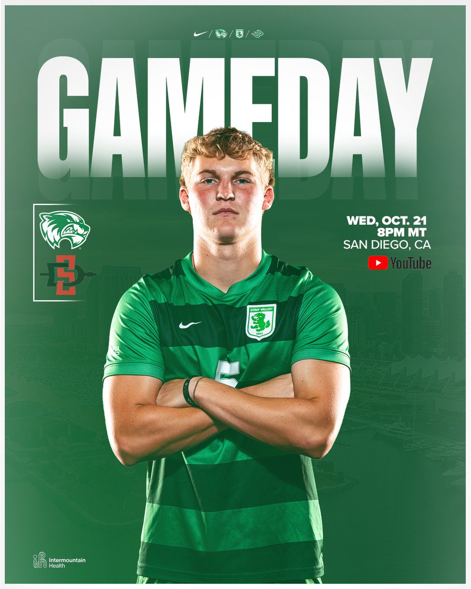 UVUmsoc's tweet photo. Renewing an old WAC rivalry, presented by @Intermountain!

🆚 @GoAztecs 
⏰ 8 p.m. MDT
💻 https://t.co/GDPDp3PI89
📊 https://t.co/AYDmu4pXq0

#GoUVU | #ValleyForged https://t.co/tPFuy8ZzoD