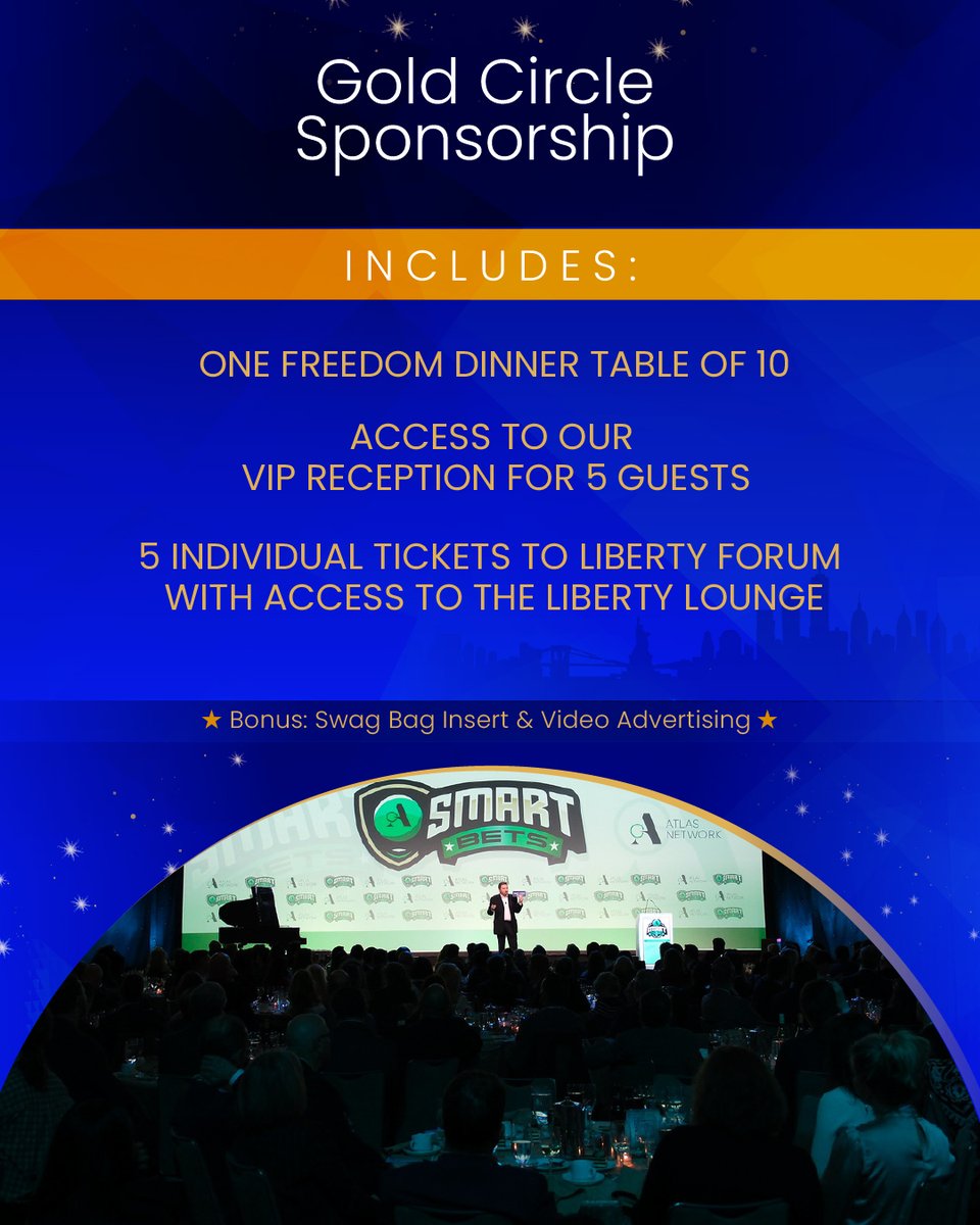 AtlasNetwork's tweet photo. (2/2) Alongside the Templeton Freedom Award celebration, Freedom Dinner brings two remarkable champions of liberty into the spotlight.

Hear Lord Daniel Hannan, director general of the Institute of Economic Affairs, deliver the Linda Whetstone Toast to Freedom. A leading writer and advocate for liberty, he has spent three decades bringing the case for freedom to audiences worldwide.

Honor Rocío Guijarro with the Sir Antony Fisher Achievement Award for lifetime service to liberty. Her leadership of CEDICE Libertad helped keep Venezuela’s freedom movement alive while fellow advocates faced threats, imprisonment, and exile.

These honors recognize years of conviction, persistence, and courage.

A table sponsorship brings your friends, colleagues, and fellow supporters into the community celebrating that work.

For someone discovering Atlas Network for the first time, this is an opportunity to meet the people behind the mission and understand why their work matters. For longtime supporters, it is an evening to reconnect, recognize achievement, and share that commitment with others.

Explore Gold, Silver, and Bronze sponsorship packages below, alongside the packages in our previous post.

With just over three weeks to go, gather your guests and reserve your seat.

Freedom Dinner | November 12 | Cipriani 42nd Street | New York City
Explore Freedom Dinner tables and Liberty Forum sponsorships: https://t.co/kFoE0ZT5kI 👇