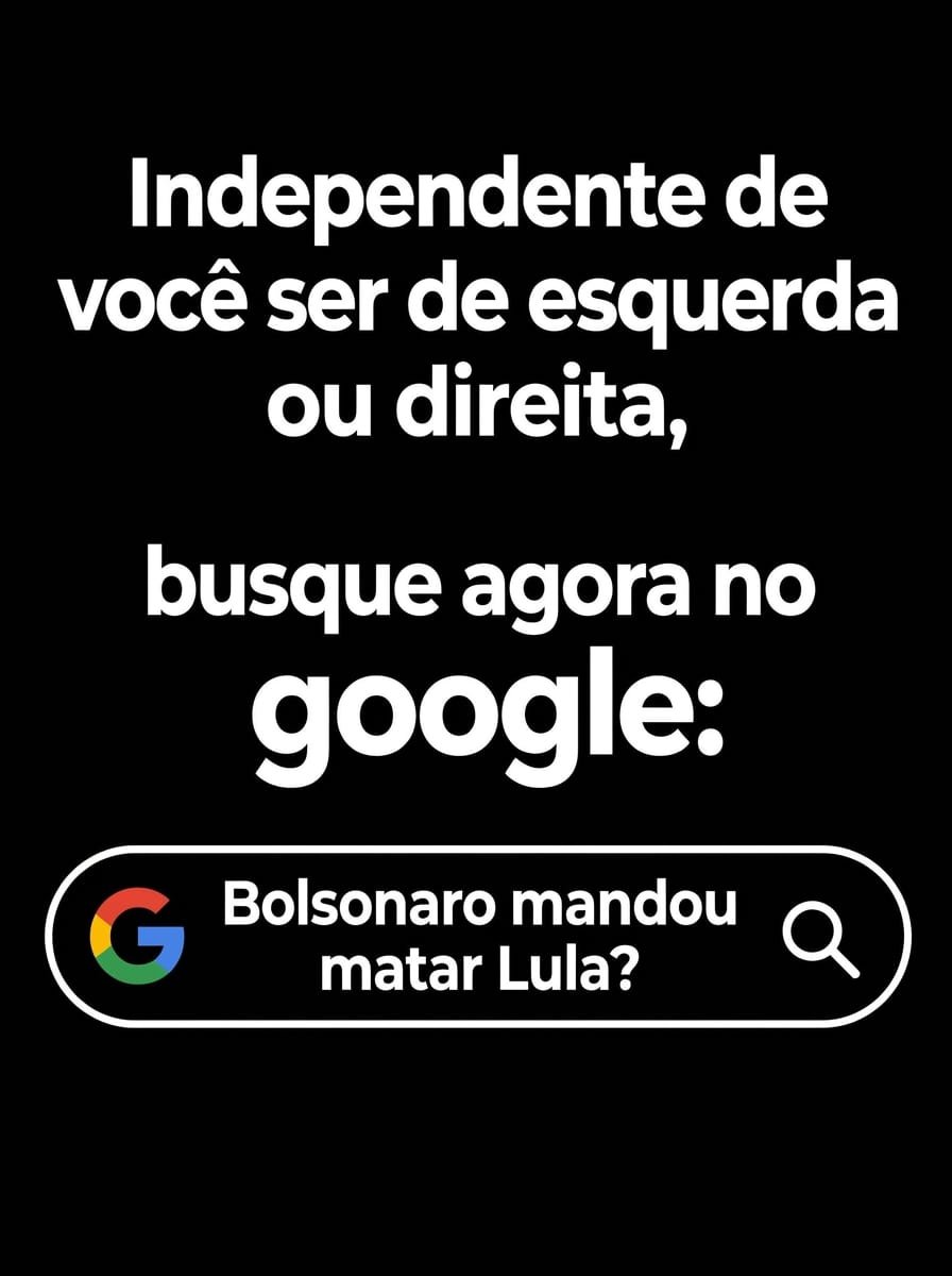 JaniValverde13's tweet photo. 🚨🚨 ATENÇÃO 🚨🚨

Faça uma busca no Google..

#PesquiseBolsonaroMandouMatarLula
#LulaEmJuazeiro 
#PowerpointDoFlavio 
BOLSONARO MANDOU MATAR LULA https://t.co/owTgaI9sDj