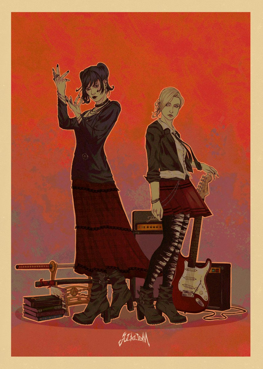 Julielein07's tweet photo. OUTCASTS🖤🎸

#AttackOnTitan #aot #進撃の巨人 #MikasaAckerman #annieleonhart https://t.co/FIgzFSv6K9