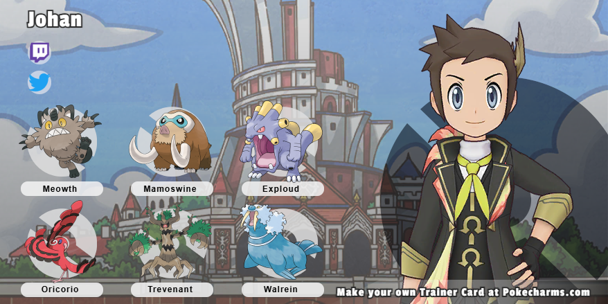 Johanimation's tweet photo. @Gen_3_Trainer This one was hard having my favorites but not overlap types. Had to sub Excadrill for Exploud https://t.co/Ygo4QfcMN1