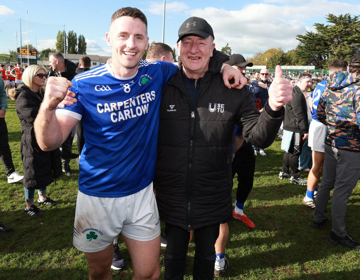 pgahern's tweet photo. The O'Hanrahan's celebrated  their final win over Palatine with many dear friends. Great to see former manager Michael Dempsey, Teresa English, and Carmel Lynch with Ber Horohan and Sean O'Reilly! @Carlow_GAA @Natsport @kclr96fm @TheLeftWingBack @OHanrahansGFC https://t.co/YcJPROZB3a