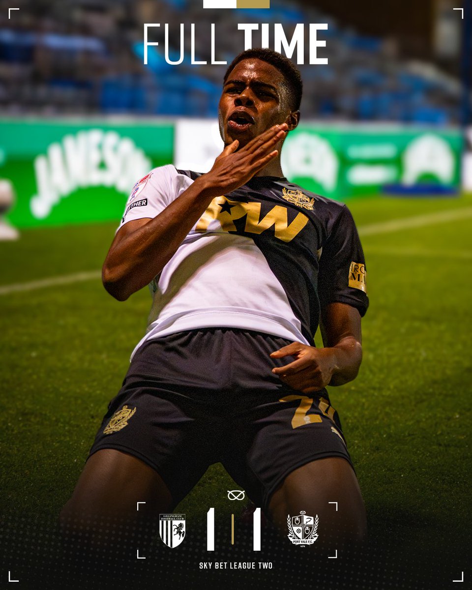 OfficialPVFC's tweet photo. Keyrol Figueroa's first professional goal and a much-improved second-half performance see the points shared in Gillingham ⏹️

#PVFCLive | 1-1 https://t.co/zFJUQF8DRM
