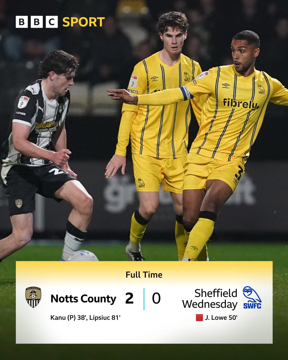 BBCSheffield's tweet photo. Defeat on the road for Wednesday.

Read more: https://t.co/t2poyXcBUz

#SWFC | @FootballHeaven https://t.co/aChfDAhlKF