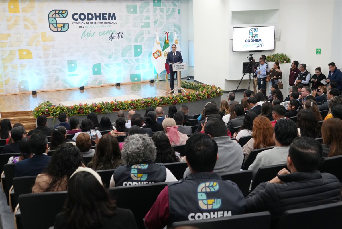 CODHEM's tweet photo. 🏅 Hoy, la #CODHEM reconoce con el Premio Estatal contra la Discriminación 2026 la trayectoria de ocho personas y organizaciones que defienden los derechos humanos y promueven la inclusión.

#MásCercaDeTi #DerechosHumanosL https://t.co/oQpz8vj2U0