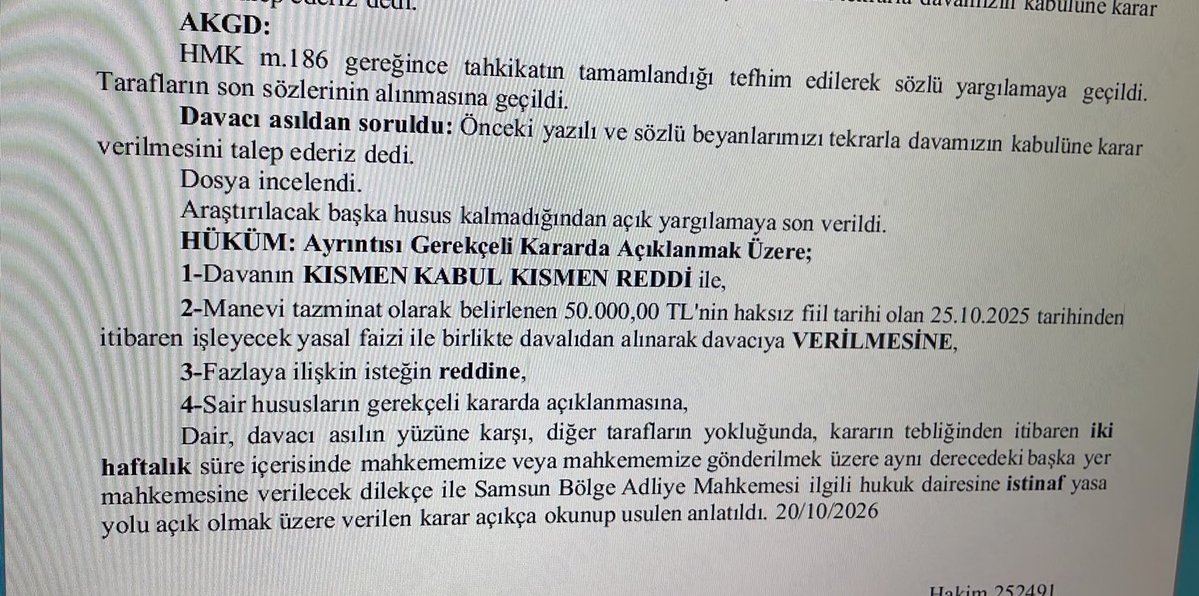 OrkunOzeller's tweet photo. Bir hakaret davasına daha 50 bin tl tazminat hükmedildi. 
Avukat masrafım hariç hakaret davalarından kazandığım tazminatın bir kuruşu bile ne boğazıma ne evime girebilir.  
Gördüm ki hakaret eden kişi bir çiftçiymiş. Bunun üzerine haber gönderdim ve görüştük. Özür diledi neticede çocukların rızkıdır parayı almayacağımı söyledim ve helalleştik. 
Üzüldüğüm bir başka konu
Kendisine verilen talimatla, o hakaret içeren paylaşımı yapmış fakat  sonradan kimse arkasında durmamıştı. 
Lütfen birilerin dolduruşuna gelmeyin. 
Her sözü ülkemin ve milletimin menfaati için söylemekte olsam da siz aynı fikirde değilseniz medeni bir şekilde konuşur tartışırız. 
Türk’e yakışan da bu değil mi?

(Bu paylaşımı da kendisinin rızasını alarak yapıyorum. )