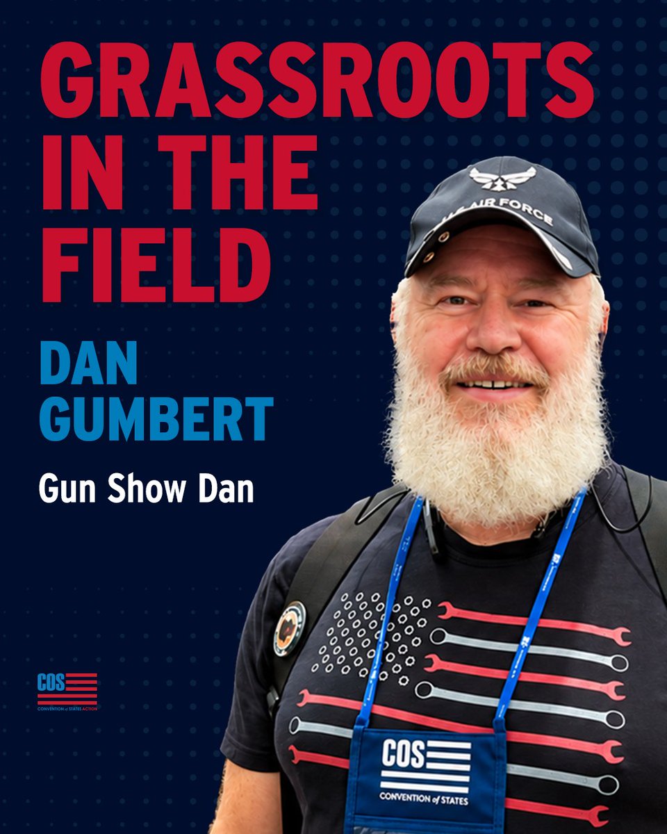 COSProject's tweet photo. Gun Show Dan: Still on Duty!

After 20 years of military service, Dan Gumbert continues to serve his country by championing the Constitution and rallying Americans to support the Convention of States movement. With thousands of petition signatures, countless events, and an unwavering commitment to liberty, Dan proves that patriotism doesn’t retire! 

Read his inspiring story here: https://t.co/L0ehHyRFvn