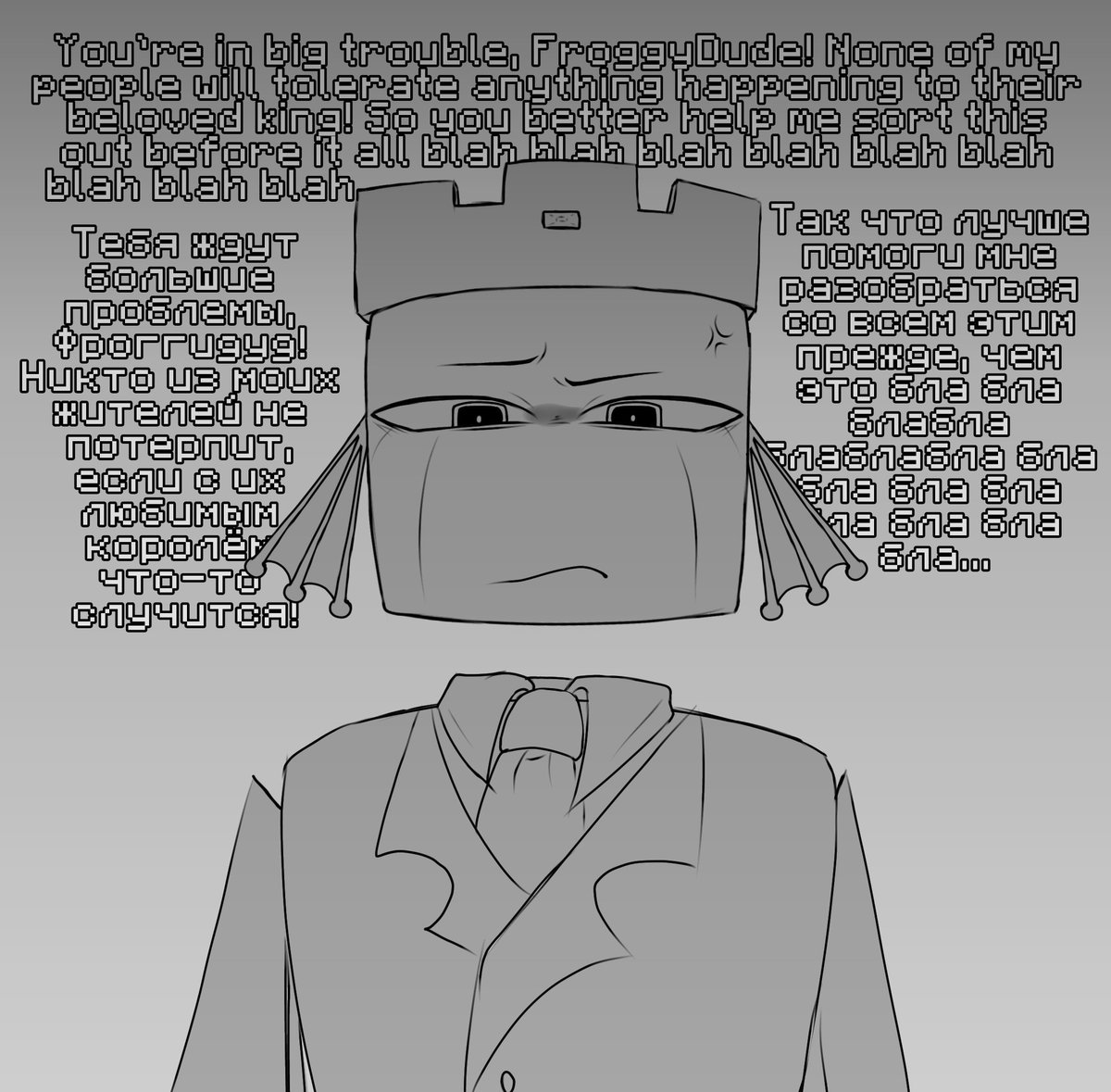 Slavka_yey's tweet photo. "a small problem"

I started to slack off at the end, so I'll continue tomorrow🥲

#frox #froggydude #grox #minecraft https://t.co/jOumd23Ftl