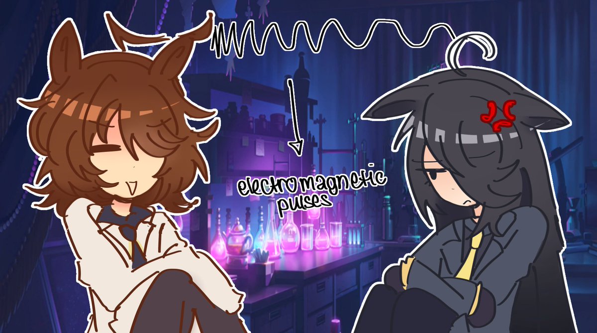 avemuujica's tweet photo. sorry i butchered them. they're communicating through their ahoges. https://t.co/wTOsKPpsaD