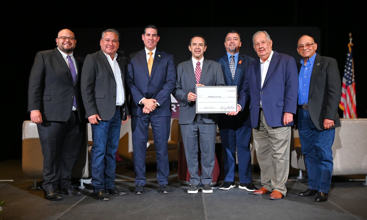 JudgeCortez's tweet photo. We were proud to join Congressman Cuellar and regional leaders in recognizing over $2 billion in transportation investments for 100+ projects in Hidalgo County through TxDOT's 2027 program. https://t.co/SaoNQCLzOv