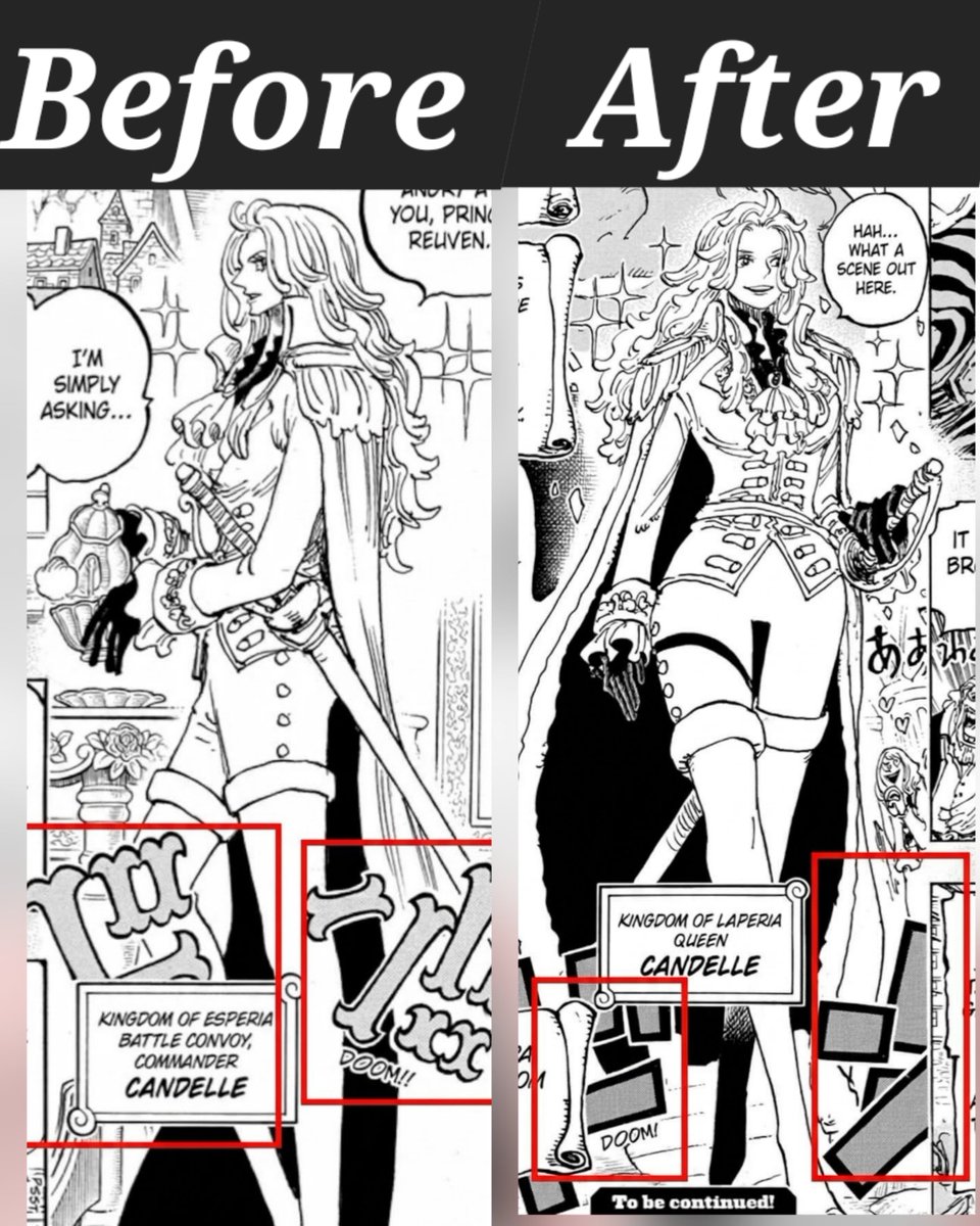 Izuki34340487's tweet photo. #ONEPIECE
For some strange reason, after candle hooked up with growlo, she completely changed from being the shiny sun of the kingdom to being their sunset, and even the cross shaped SFX disappeared, like oda is hiding something much darker behind this incident https://t.co/tmV8gSJqPK