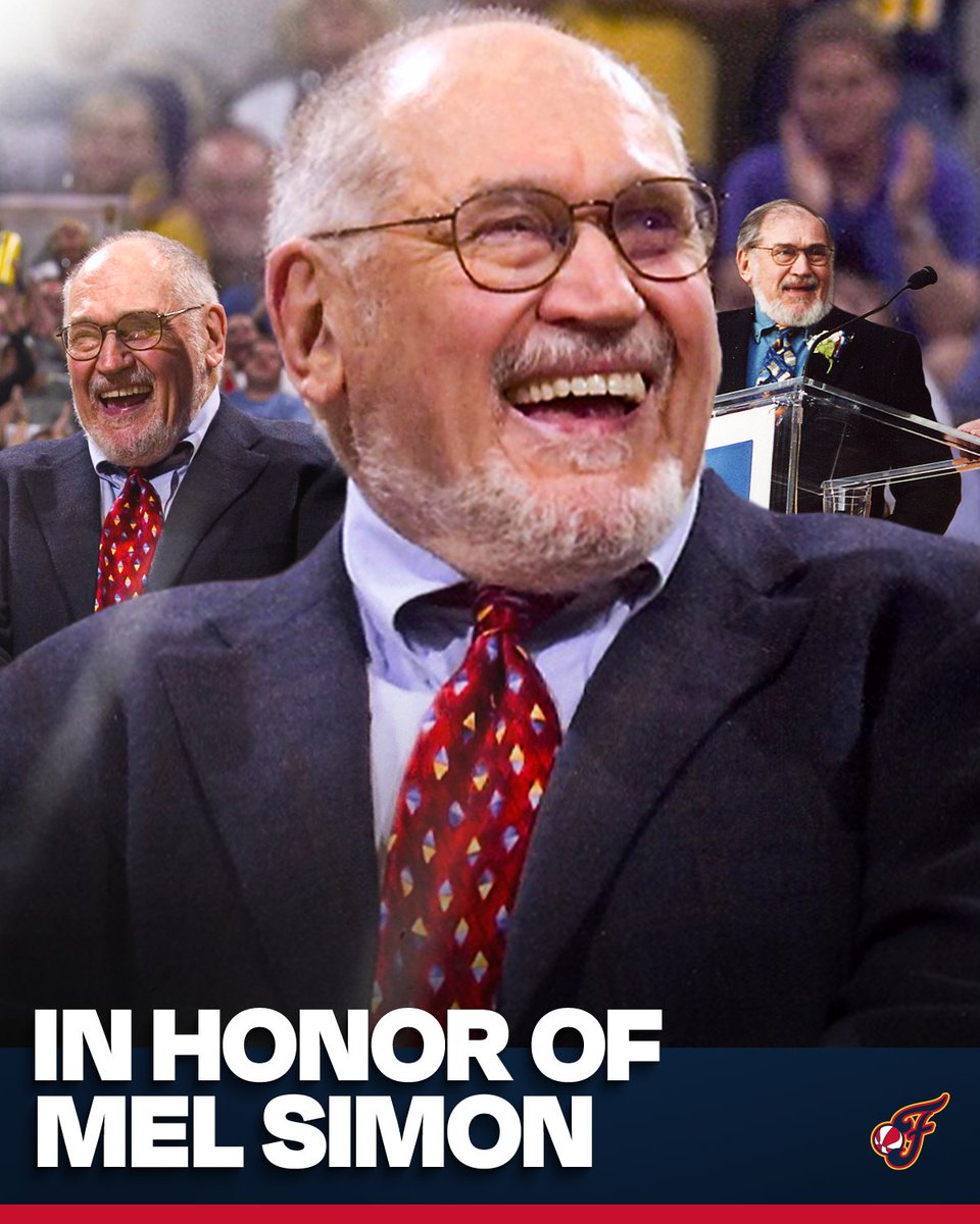 IndianaFever's tweet photo. So much of who we are traces back to Mel Simon.

On what would have been his 100th birthday, we celebrate the vision, passion and legacy that continue to make an impact on Pacers Sports &amp; Entertainment and the city we call home 💙 https://t.co/qWmogmMINz