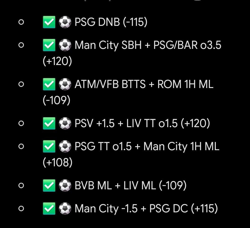 darth_wager's tweet photo. 10/20 ⚽ #UCL #SoccerPicks RECAP
WHATS THIS👀...7️⃣-🅾️ 🧹
I said 🗣📣
#ChampionsLeague is BACK🤗
+
profitable last outing
+
betting #golazo 🤑
+
Backing ALPHAS (#PSG #BVB #ManCity )
+
my fav #LFC plays
=
PROFIT💲
Hope ya tailed...ALL ABOARD‼️
🚂💰💰💰💰💰💰💰🚃💨 https://t.co/pRyRS4wdHL