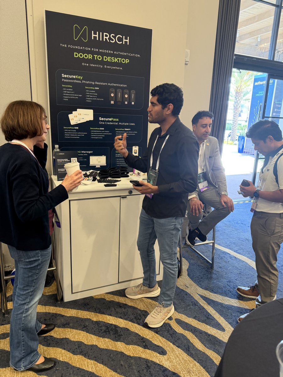 hirschsecure's tweet photo. Hirsch is at Authenticate 2026!
Visit our team at booth K20 at the Omni La Costa Resort & Spa in Carlsbad, CA, today and tomorrow to talk about the future of secure sign-ins and practical steps to get there.
#Authenticate2026 #Hirsch https://t.co/NB7zb7ebQM