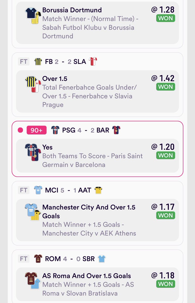 KingsTopTips's tweet photo. BOOOM!🤴🏽✅

OUR DAILY ACCA IS A WINNER!🔥

Anyone on this with us?👀 https://t.co/A5zZovJFHW