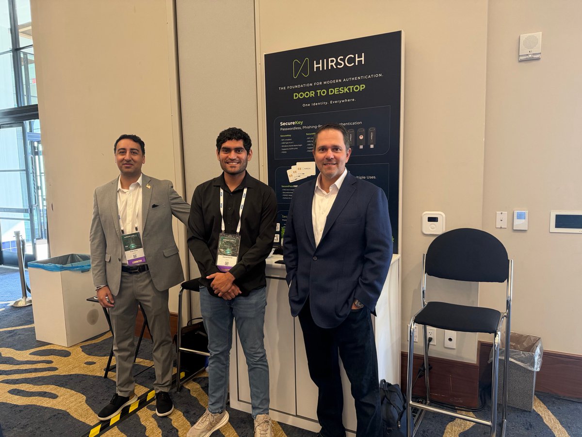hirschsecure's tweet photo. Hirsch is at Authenticate 2026!
Visit our team at booth K20 at the Omni La Costa Resort & Spa in Carlsbad, CA, today and tomorrow to talk about the future of secure sign-ins and practical steps to get there.
#Authenticate2026 #Hirsch https://t.co/NB7zb7ebQM