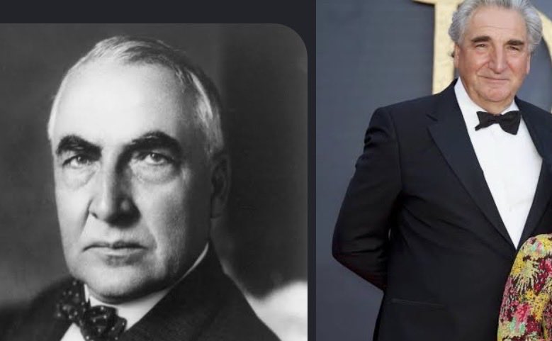 McQuotyQuote's tweet photo. @HeatFan_Number1 @HistoryCalendar Insane likeness. 

Similar one is Carson the butler from Downton Abbey and Warren Harding https://t.co/v75HM20auL