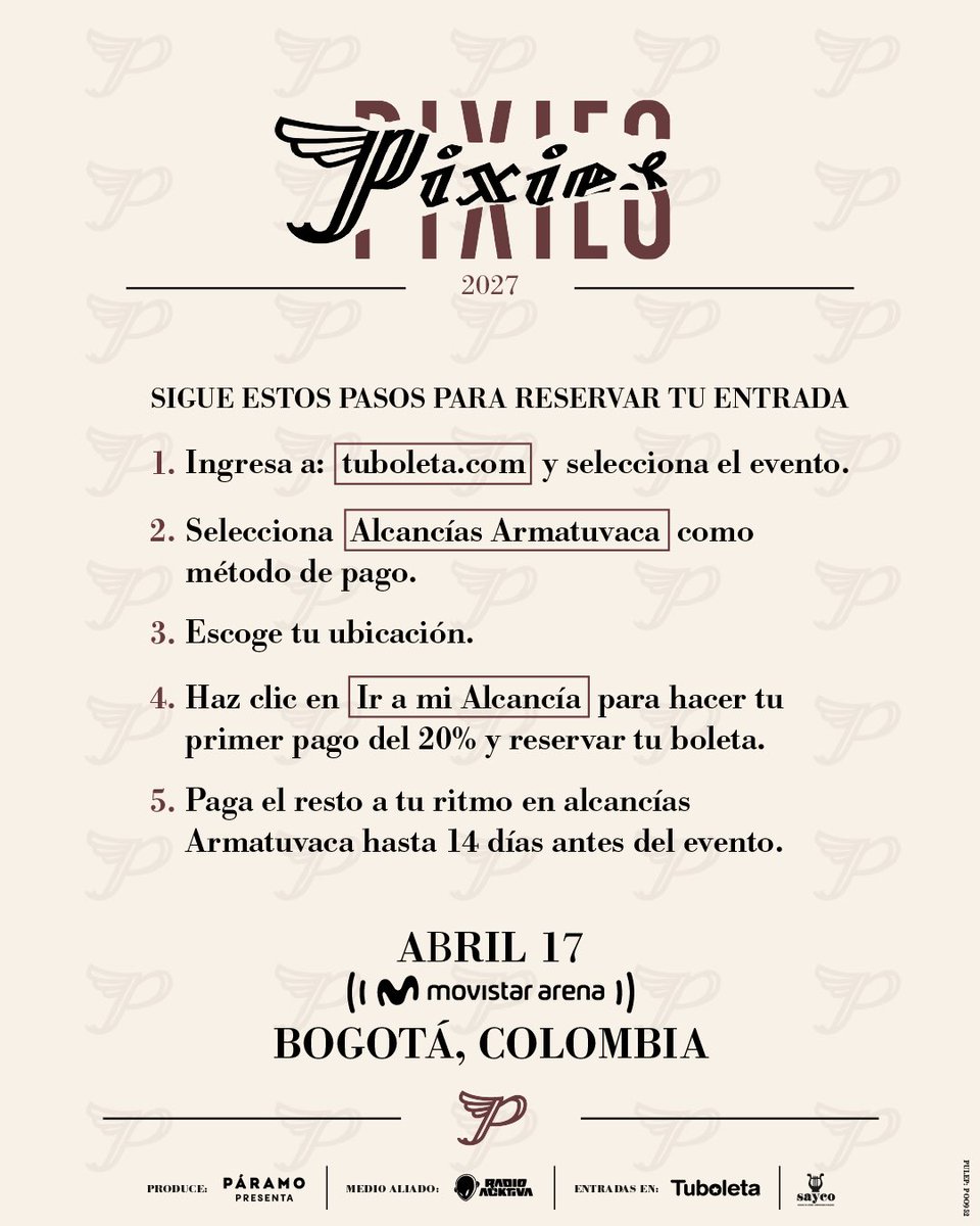 paramo_presenta's tweet photo. Alcancías para @PIXIES disponibles ⭐️

Nos vemos el 17 de abril de 2027 en el @MovistarArenaCo 

🎫 https://t.co/uuz2Ayv5b0 https://t.co/dIBcCkMcDZ