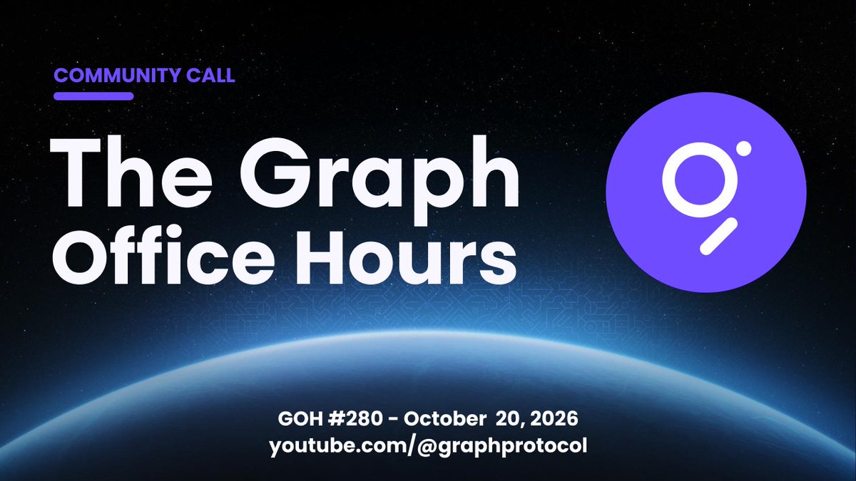 graphprotocol's tweet photo. 📺 Graph Office Hours #280 is up on YouTube

✅ BSC/Polygon Traffic from Studio to Network
✅ Substreams v0.8.0
✅ indexer-agent + CLI v0.25.12
✅ REO’s next phase starts Oct 27th
➕ Many more updates from The Graph ecosystem

https://t.co/n64pc7spuf
