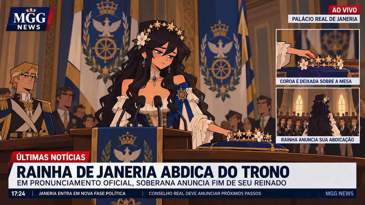 CasaRealMineria's tweet photo. 🚨🚨🚨URGENTE!!!!
RAINHA DE JANÉRIA ABDICA DO TRONO!!! https://t.co/q55siHXYIO