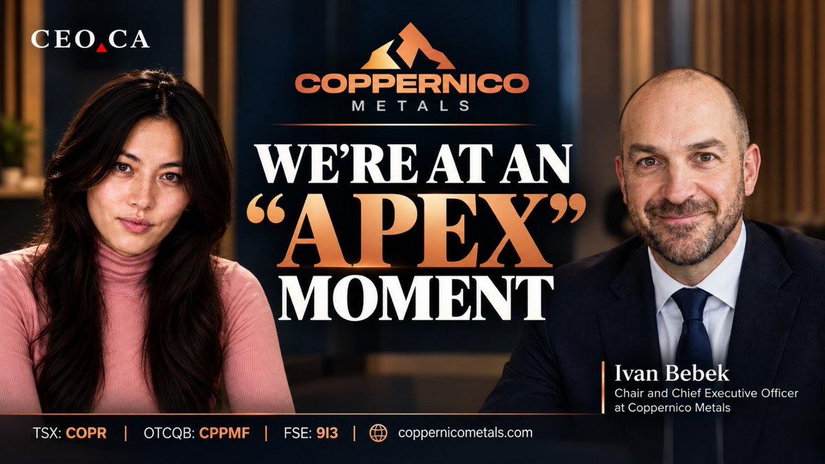 CoppernicoMetal's tweet photo. Advancing copper-gold exploration in Peru.

Our Chair & CEO @IvanjBebek  joins https://t.co/HvSx6UU0el to discuss Sombrero’s expanded environmental permit, Phase 2 drilling plans at Fierrazo and strategic shareholders Teck and Newmont.

https://t.co/E2g9Z0ZfHl

$COPR $CPPMF

#Copper #Mining