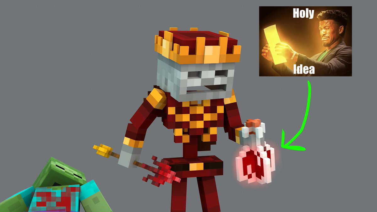 Offmasklhj's tweet photo. redesign of Herobrine’s royal skeletons for the Season 1 remake

Materials : gold, pyrosteel (on the bow) wood and zombie blood

#rainimator #fractures #Undead #skeleton #poison #Minecraft #animation #herobrine https://t.co/LjO9BQVkAD