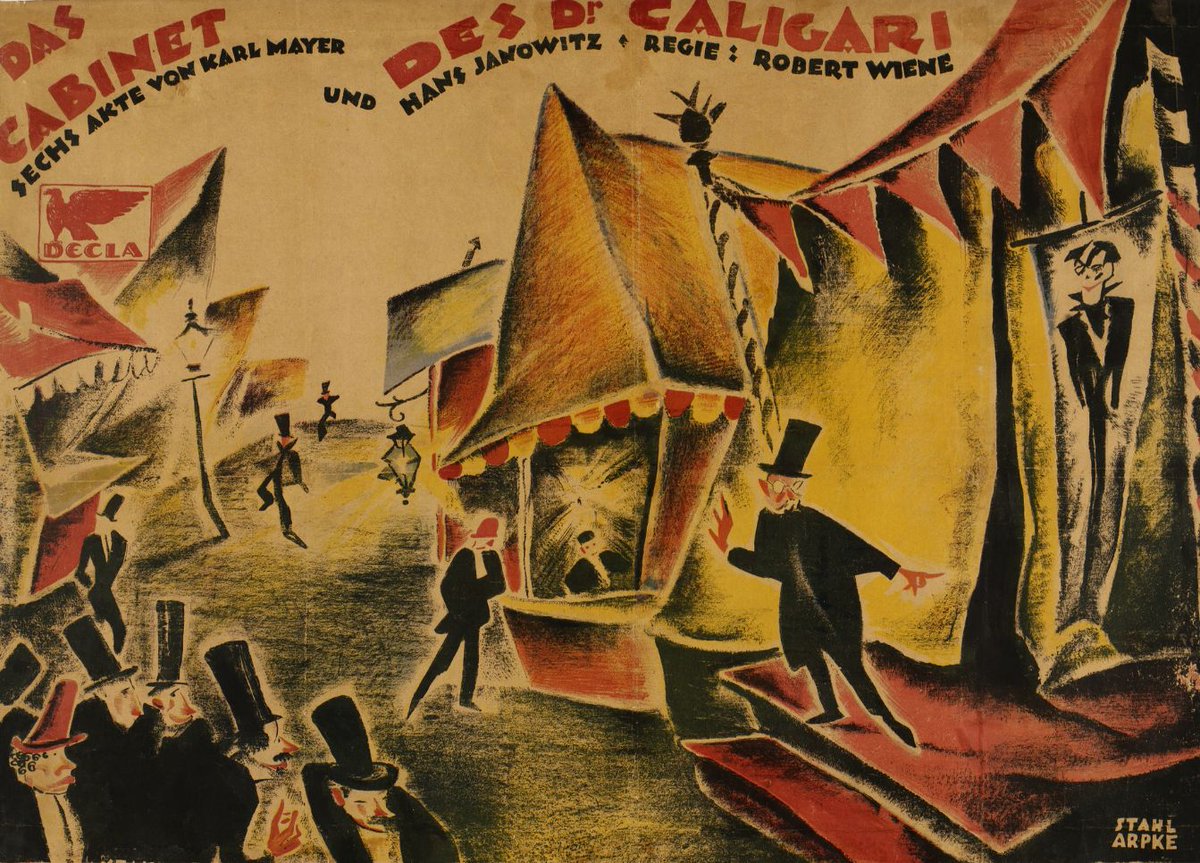 newbeverly's tweet photo. THE CABINET OF DR. CALIGARI (1920) screens in 35mm this Sunday, October 25th, at 2:00pm, featuring live musical accompaniment by Cliff Retallick. Tickets: https://t.co/oScvQCuOb0 https://t.co/HNcIn8Ipes