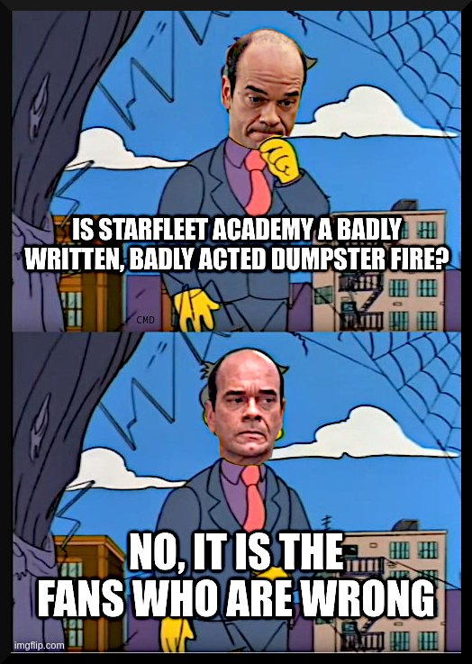 explodingwalrus's tweet photo. Robert Picardo still doesn't get it
#StarfleetAcademy https://t.co/aiyVLN2cuC