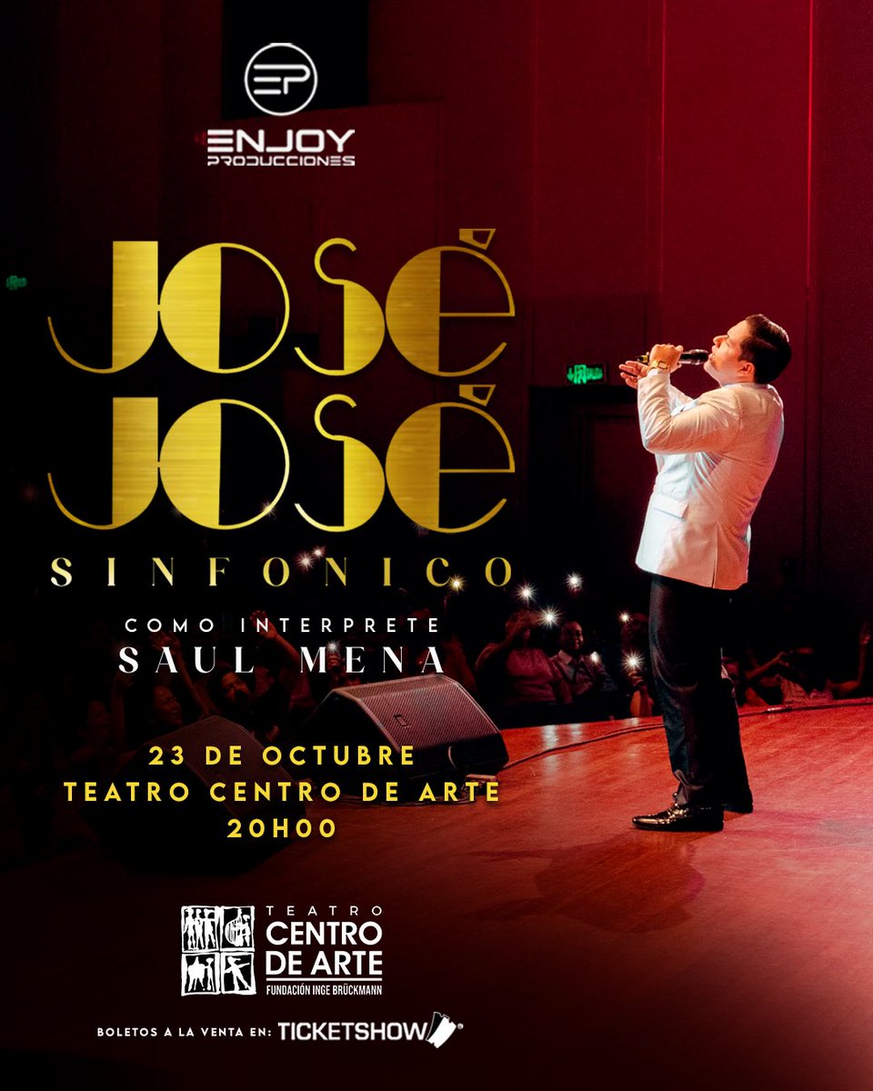 Ticketshow's tweet photo. ¡¡El mejor homenaje a José José regresa a Guayaquil!! 😍

👏 El mejor imitador del príncipe de la canción, Saul Mena, después de su éxito anterior regresa al Teatro con un nuevo show de 2 horas de duración 🥰 https://t.co/EDgHtvTFV2