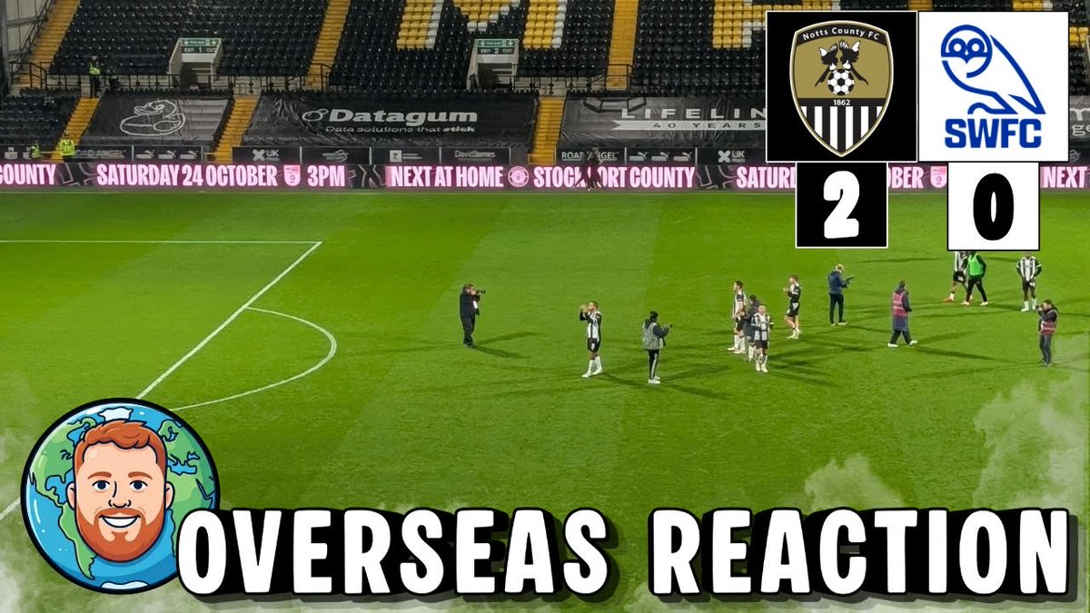 NottsCountyTalk's tweet photo. 🚨 NEW VIDEO 🚨

NOTTS COUNTY 2 - 0 SHEFFIELD WEDNESDAY - Overseas Reaction

Watch here : https://t.co/h4X6vtbz8s https://t.co/C9KjGBgHYW