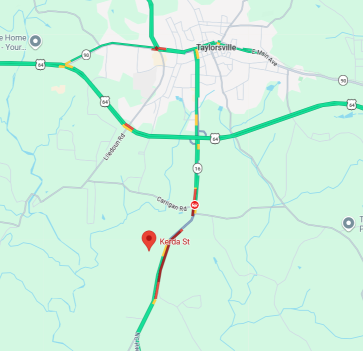 Clt_TrafficGuy's tweet photo. ⛔️Taylorsville:  NC 16 NB is BLOCKED and SB lanes are very slow at Kerda Street, just s of the city limits. https://t.co/OyToFEHZYm