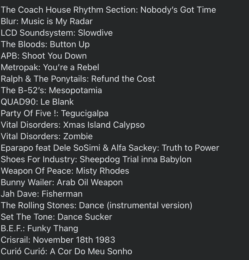 ScotsPostPunk's tweet photo. Dancin' Dave Carson [of Boots For Dancing] tore the roof off the mothersucker that is UNAMERICAN BROADCASTING with his DANCE+RESIST MIX TAPE 2 extravaganza!

Listen here: https://t.co/nk4C8Tv3FO

@GCPunkNewWave @NewWaveAndPunk @NDB66 @Dub_Cadet @creepingbentorg @StevoMusicMan https://t.co/kGzGfL6OKg
