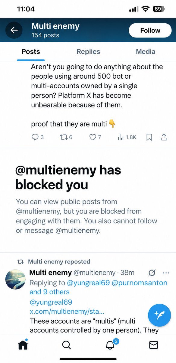 purnomsanton's tweet photo. Hello 😂 If you re so sure I’m a bot, why did you block me? Who’s the real fake account here? 🤡 @multienemy? https://t.co/VQmw3eH3CT