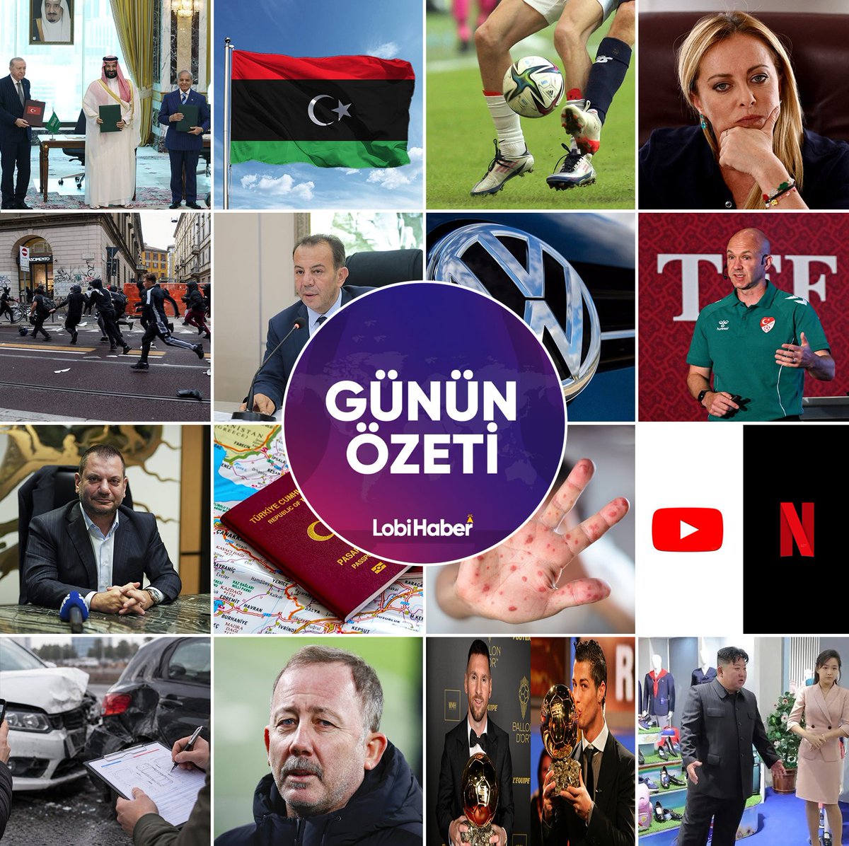 lobihaber's tweet photo. TEK TWEETTE GÜNDEM | 20 Ekim Salı: Bugün Yaşananları Sizler İçin Derledik;

TÜRKİYE

▪️Tanju Özcan hakkında, tutuklu yargılandığı davada 7 yıl 3 ay 15 gün hapis cezası verildi.

▪️Libya, Türkiye ile Doğu Akdeniz’deki deniz yetki alanlarını belirleyen anlaşmayı onayladı.

▪️MEB, ortaokul ve liselerde Ortak Yazılı Sınav Sistemi'ne geçme kararı aldı.

▪️Türkiye, Pakistan ve Suudi Arabistan arasında imzalanan Mekke Savunma Anlaşması, TBMM'ye sunuldu.

▪️Adana’da kurgu trafik kazaları üzerinden 17 sigorta şirketinden haksız tazminat alındığı iddiasıyla operasyon düzenlendi.

▪️Milas Belediye Başkanı Fevzi Topuz ve oğlu Doruk Topuz ile beraber 35 şüpheli hakkında gözaltı kararı verildi.

▪️İstanbul sel felaketinde can kaybı 7’ye yükseldi.

▪️Üsküdar Belediye Başkan Vekili seçiminde AK Parti adayı Muhammed Emin Sarıoğlu 24 oyla Üsküdar Belediyesi Başkan Vekili seçildi.

▪️İstanbul merkezli 8 ilde, vize randevularını bot yazılımlarla ele geçirerek karaborsaya çevirdikleri iddia edilen şirketlere operasyon düzenlendi.

▪️Kaz Dağları’nda, 1705 metre rakımdaki Sarıkız Tepesi’nde dünya bilimi için yeni bir böcek türü keşfedildi.

▪️Kıskançlık nedeniyle eşini sürekli görüntülü arayarak kontrol eden koca, boşanma davasında ağır kusurlu bulundu.

▪️Yeni Yol Partisi'nden istifa ederek bağımsız kalan Bursa Milletvekili Cemalettin Kani Torun, AK Parti'ye katıldı.

▪️Organize İşler: Karun Hazinesi'nin IMDB puanı 2.4'e düştü.

▪️Sivas'ta Hitit kralları tarafından dini merkez olarak kullanılan 3.500 yıllık Sarissa Antik Kenti'nde kazı çalışmaları yeniden başlayacak.

▪️Adalet Bakanı Akın Gürlek'in Özgür Özel'e açtığı manevi tazminat davası kısmen kabul edildi.

▪️Benzine 4 lira 30 kuruş indirim geldi.

▪️Kanada ve Türkiye'nin; savunma ve enerji dahil olmak üzere dört alanda ikili iş birliğini derinleştirmeyi amaçlayan ortak bir bildiri imzalaması bekleniyor

▪️Türkiye'nin savunma ve havacılık sanayii ihracatı, 2023–2026 döneminde 30 milyar doları aştı.

▪️İstanbul Cumhuriyet Başsavcılığı, halkı kışkırtıcı çağrılar yaptığı iddiasıyla Halk TV'nin sahibi Cafer Mahiroğlu'nun sosyal medya hesabı hakkında erişim engeli kararı aldı.

DÜNYA 

▪️İtalya hükümeti, ülkede başlayan protestoların ardından yeni kararlar aldı.

▪️Yapışık ikiz influencer'lar José Luis ve José Armando Cevallos, 27 yaşında hayatlarını kaybettiler.

▪️Birleşik Krallık; YouTube, Netflix ve diğer dijital yayın platformlarını izleyenlerden de TV lisans ücreti alınmasını değerlendiriyor.

▪️Kuzey Kore, öldüğü iddia edilen liderleri Kim Jong-Un'un yeni fotoğraflarını yayınladı.

▪️Volkswagen, yaklaşık 660.000 çalışanının maaşlarına 2030'a kadar zam yapmamayı planlıyor.

▪️Sırbistan'da sivrisineklerden bulaşan Batı Nil virüsü nedeniyle 5 ayda 60 vaka tespit edildi.

▪️Bangladeş'te mart ayı ortasından bu yana devam eden kızamık salgınında, kızamık şüphesiyle hayatını kaybeden çocukların sayısı 1.201'e ulaştı.

▪️GTA 6, 6 milyon ön siparişe ulaştı.

▪️Donald Trump: Böyle giderlerse Avrupa yakında tamamen yok olacak

▪️ABD, Orta Doğu'ya 3. uçak gemisini gönderiyor.

▪️Türkiye, Katar, Pakistan ve Endonezya arasında Mekke savunma anlaşması benzeri bir anlaşma imzalanacak.

▪️Fransa Ordusu, protestolar nedeniyle sahaya iniyor.

▪️Elon Musk, Ukrayna ordusunun kullandığı Starlink'in askerî sürümünü yavaşlatma talimatı verdi.

SPOR 

▪️Fenerbahçe Slavia Prag ile 2-2 berabere kaldı.

▪️Barcelona bu sezon ilk mağlubiyetini PSG karşısında aldı.  PSG 4-2 Barcelona

▪️TFF, 13 Ocak'ta sona ermesi planlanan Süper Lig ve 1. Lig yayın ihalesinin öne çekilerek 30 Kasım'da sonlandırılacağını açıkladı.

▪️TFF, MHK Başkanlığı görevine Anthony Taylor’ın getirildiğini açıkladı.

▪️TFF'nin yayın ihalesini 13 Ocak'tan 30 Kasım'a çekmesiyle birlikte beIN Sports ile sözleşmenin 400 milyon dolar seviyesine çıkarılarak 1 yıl uzatılması ihtimali güçlendi. (Osman Altunterim)

▪️Sergen Yalçın, A Milli Takım’ın yeni teknik direktörü oldu.

▪️Tüm Zamanların Ballon d'Or'u ödülünün adayları açıklandı:

▪️Galatasaray kafilesi, Lille maçı için Fransa’da geniş güvenlik önlemleriyle korunacak

▪️TFF, Ertuğrul Doğan'ın bahis eylemi nedeniyle 45 gün hak mahrumiyeti cezası aldığını açıkladı.

▪️Cristiano Ronaldo, 2026 yılının en çok kazanan futbolcusu oldu. 300.000.000 dolar.

▪️7 hakem, İbrahim Hacıosmanoğlu ve Ferhat Gündoğdu hakkında suç duyurusunda bulundu.

Şampiyonlar Ligi’nde gecenin tüm maç sonuçları:

▪️ Fenerbahçe 2-2 Slavia Prag 
▪️ Sabah 1-2 Borussia Dortmund 
▪️ Liverpool 4-3 Villarreal 
▪️ Manchester City 5-1 AEK 
▪️ Napoli 4-3 Bodo/Glimt 
▪️ Porto 0-1 PSV 
▪️ PSG 4-2 Barcelona 
▪️ Roma 4-0 Slovan Bratislava 
▪️ Stuttgart 1-1 Atletico Madrid

Günün tüm önemli olaylarını her akşam senin için buraya sığdırıyoruz. 🎬

Bizi desteklemek için takip edip, bildirimlerini açabilirsin 🔔