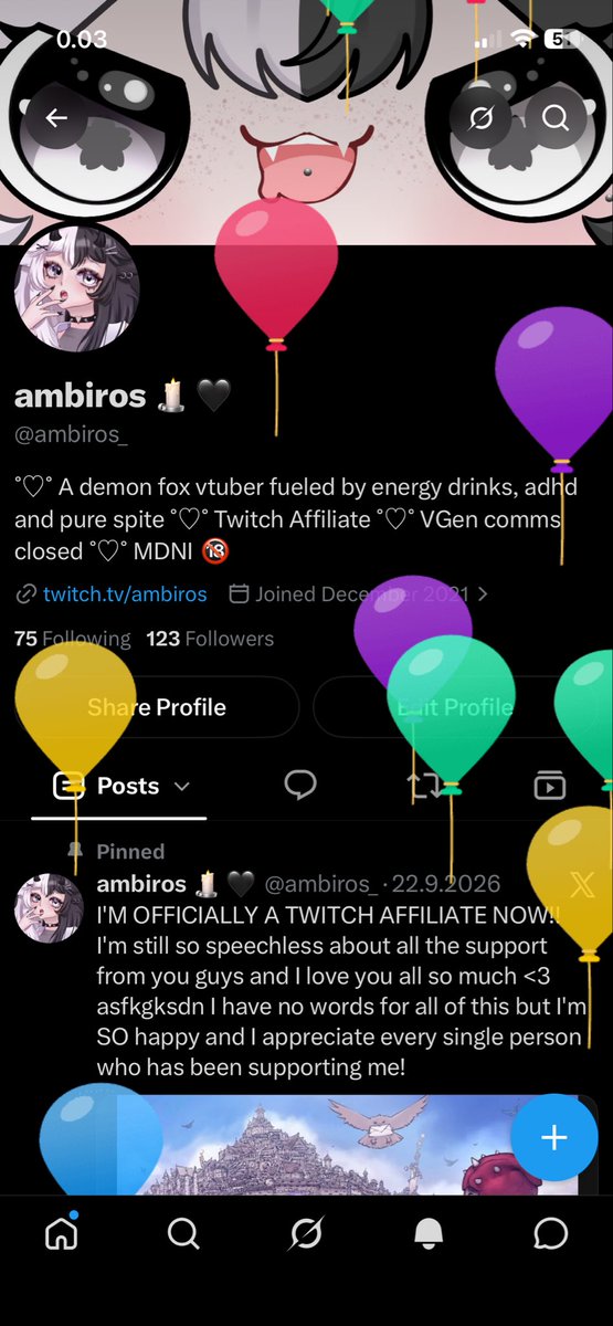 ambiros_'s tweet photo. It’s my balloon day, happy birthday me! ✨ https://t.co/2iZSVLY8BX