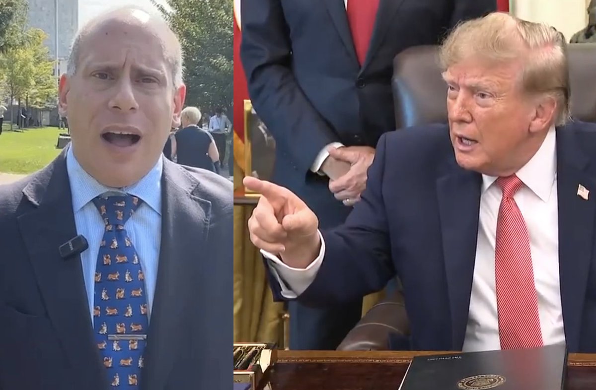 OccupyDemocrats's tweet photo. BREAKING: GET HIM! Reporter Andrew Feinberg publicly humiliates Trump after he SNAPPED at him in the Oval Office and claimed to not know who he is.

The dementia is undeniable now...

"I had told him exactly who I was not five minutes before this exchange," Feinberg, a journalist for The Independent, wrote on X in response to a viral clip of Trump attacking him earlier today.

"No, no, listen to you!" a dull-faced, visibly confused Trump says in the video, pointing at the reporter. "Hey! I'm not playing. You better— You better— I don't know who the hell you are but you better be careful."

The inexplicable outburst had all of the hallmarks of a dementia patient lashing out in befuddlement. People suffering from this kind of cognitive decline often forget names and faces and end up angry, scared, and mean. You don't even have to do anything upsetting to set them off. Their own uncontrollable emotions do that.

Tellingly, it wasn't the only bizarre moment during the Oval Office press conference today. Trump also went after Feinberg for asking a different harmless question and growled at him in a strange voice, calling him a "sick person."

This President is clearly in free fall and the continued silence of the Republican Party is a damning indictment of their entire movement. These cowards are so addicted to power that they are going to let this man run the country into the ground as his brain melts out of his ears.

Please ❤️ and share if you support invoking the 25th Amendment!