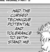 Herarudarling's tweet photo. @TheTown00737166 @dspam127 @fvckwithodds @JeanYvesNesmond @154isa_ @MyAlmightyHero BECAUSE SUKUNA FUCKING SAID IT LMFAO. it literally says it right fucking here are you retarded https://t.co/P8sgGh7pmQ