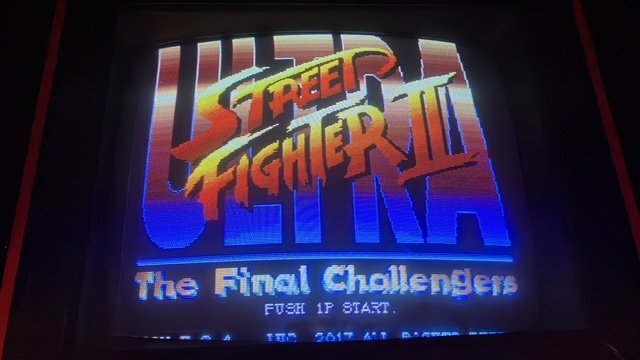 PixelCNinja's tweet photo. Ultra Street Fighter II backported to CPS2!

Play the Switch edition as an arcade game l, 20 fighters including Evil Ryu, Violent Ken & Akuma on select, Ultra title/intro, stages and music options.
Supports MAME, HBMAME & MiSTer. RC. Bring your own files. Grab the kit (in reply)

STREAMLINED: DROP YOUR FILES IN THE BUILDER AND GET THE BACKPORT! Thanks @NEONBitchi

#StreetFighter #USF2 #CPS2 #Arcade #MiSTerFPGA #FightingGames
