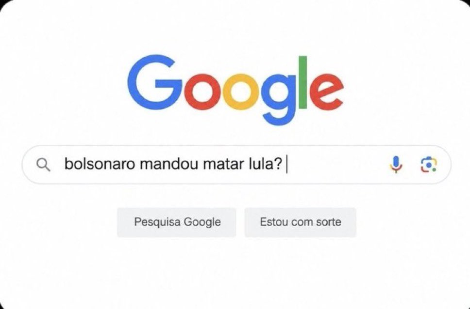 g_vgouvea's tweet photo. 🚨EXPLODAM ESSA, COMENTEM: 

Pesquisem no Google: “BOLSONARO MANDOU MATAR LULA” e vejam o que acontece https://t.co/BJws0aIbYf