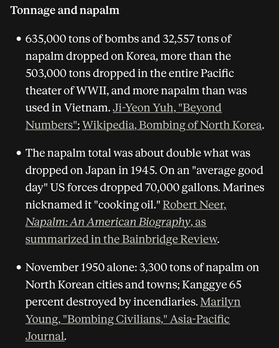 therealmugomar's tweet photo. It’s so disgusting that this demonic country waged a genocide of hellfire on Korea,“forgot” about it, kept the north under siege of total sanctions for 75 years, and now returns to simply congratulate itself for its bloodlust with (barely) interactive war porn #AlMawtLiAmrika https://t.co/HoWbwrAEfC