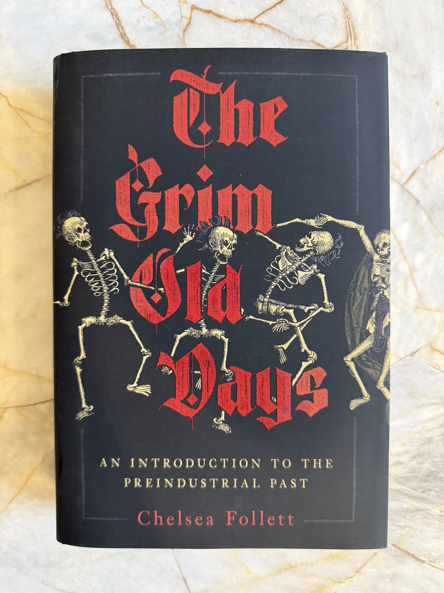 EphieBernstein's tweet photo. I’m very happy to have received my copy of @chellivia ‘s The Grim Old Days today. My favorite cover art of the books I’ve purchased this year. https://t.co/qg3HT0tn5f