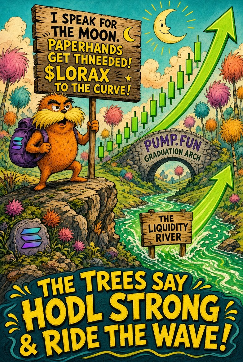 Loraxsolcoin's tweet photo. $LORAX doesn’t just speak for the trees… he speaks for the green candles.
Paper hands get thneeded. Diamond hands get rooted.
CA: 5nBVxG7kQ55JTZ81M66Jko4jY3q1Qs2DBnxL7GcJpump

#Solana #MemeCoin #buythe https://t.co/nmC5yXwfWa