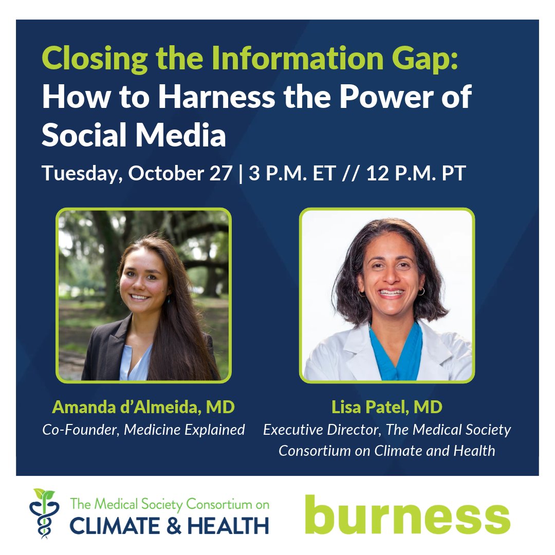 docsforclimate's tweet photo. Much of the climate-related content we see on social media leaves out health, creating a gap too often filled by misinformation or silence.

Our next climate communications training session will address how health professionals can close that gap.

➡️ https://t.co/qzKmv9aHRl https://t.co/SQvBZWf3iW