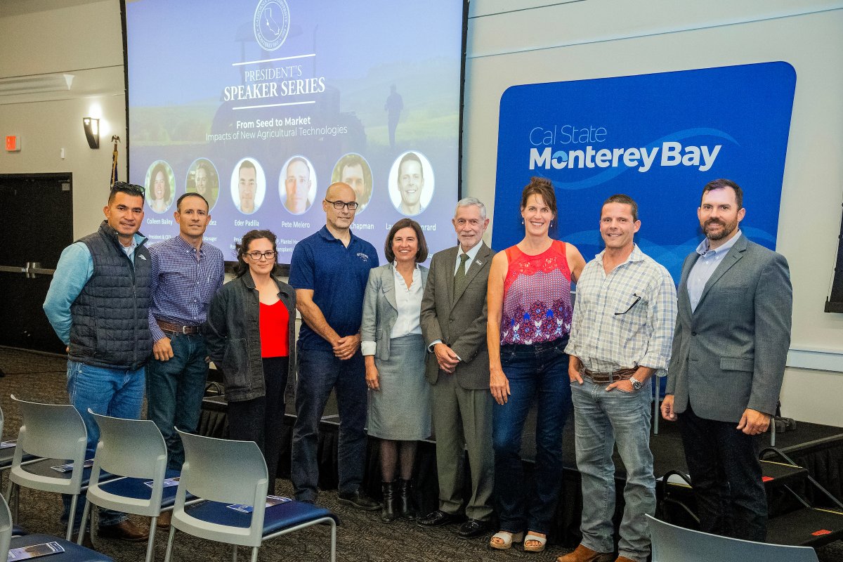 CSUMB's tweet photo. 🌱 CSUMB explores the future of ag tech

The first President’s Speaker Series of the 2026-27 academic year brought industry leaders, educators and community members together in Salinas for a conversation on emerging agricultural technologies.

Learn more: https://t.co/hsjQlEXTQY https://t.co/sQF9RFWHON
