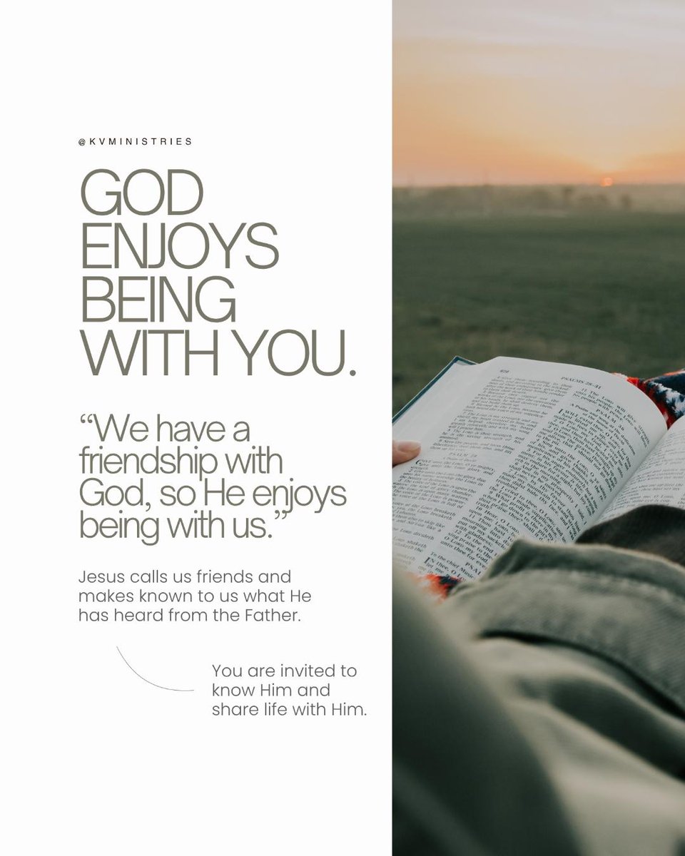 kvministries's tweet photo. What do you believe motivates God’s relationship with you?

If you believe He loves you because you perform well, every failure can leave you questioning His love. But God loved us before we loved Him. His love is the foundation we build our lives on.

He draws us into obedience through love, and He enjoys being with us. Jesus calls us friends and shares with us what He has heard from the Father.

That friendship doesn’t make obedience optional. Jesus is also our Master. Loving Him means responding to what He says, trusting that His direction comes from love and wisdom.

You don’t have to earn His love through performance. You can respond to His love with trust and obedience.

💬 Buy the book here: https://t.co/G3oHlY7TbM