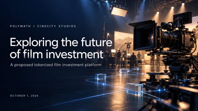ActionStocks's tweet photo. InvestorNewsBreaks – Polymath Research Inc. Collaborates With CineCity Studios to Explore Tokenized Film Investment Platform https://t.co/ipKAeZq35j #stocks #blockchain #startupnews #fintech https://t.co/CUuD1ynT78