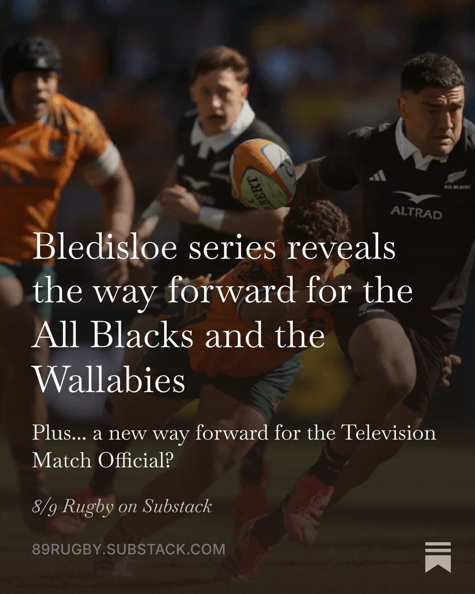 89_Rugby's tweet photo. Lessons learned for both winners and runners-up?

Our NZ scribe Lawrence Mulvaney liked what he saw from the All Blacks, and can see green shoots for the Wallabies, too.

And, he wants the TMO more involved!

8/9 Rugby on Substack: https://t.co/Q3rVM3MvWQ https://t.co/UeEXTTEq13